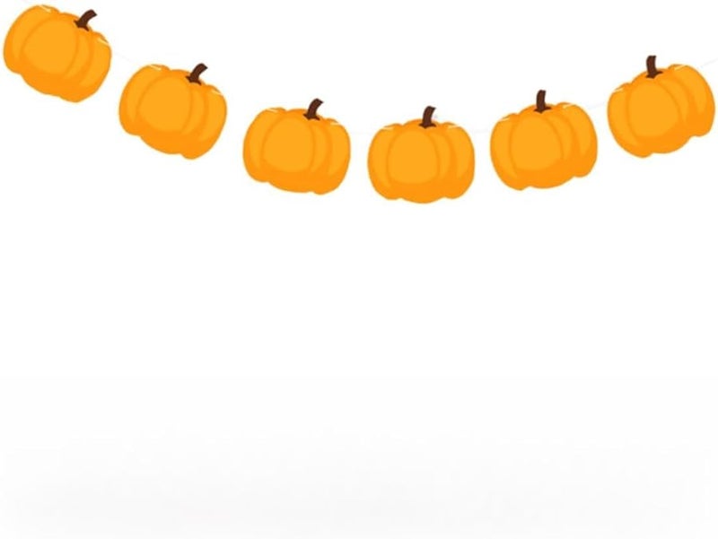Thanksgiving Pumpkin Banner Fall Home Decor Hanging Ornament Photo Prop - Image 1